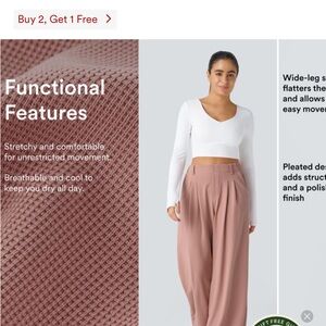 Halara Wide Leg Waffle Pant